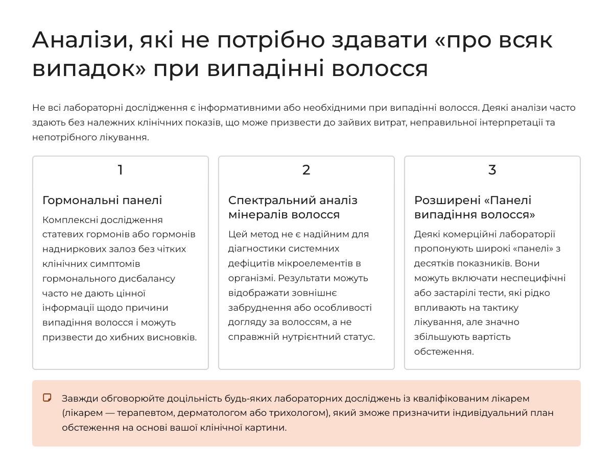 Матеріал про обстеження за показаннями